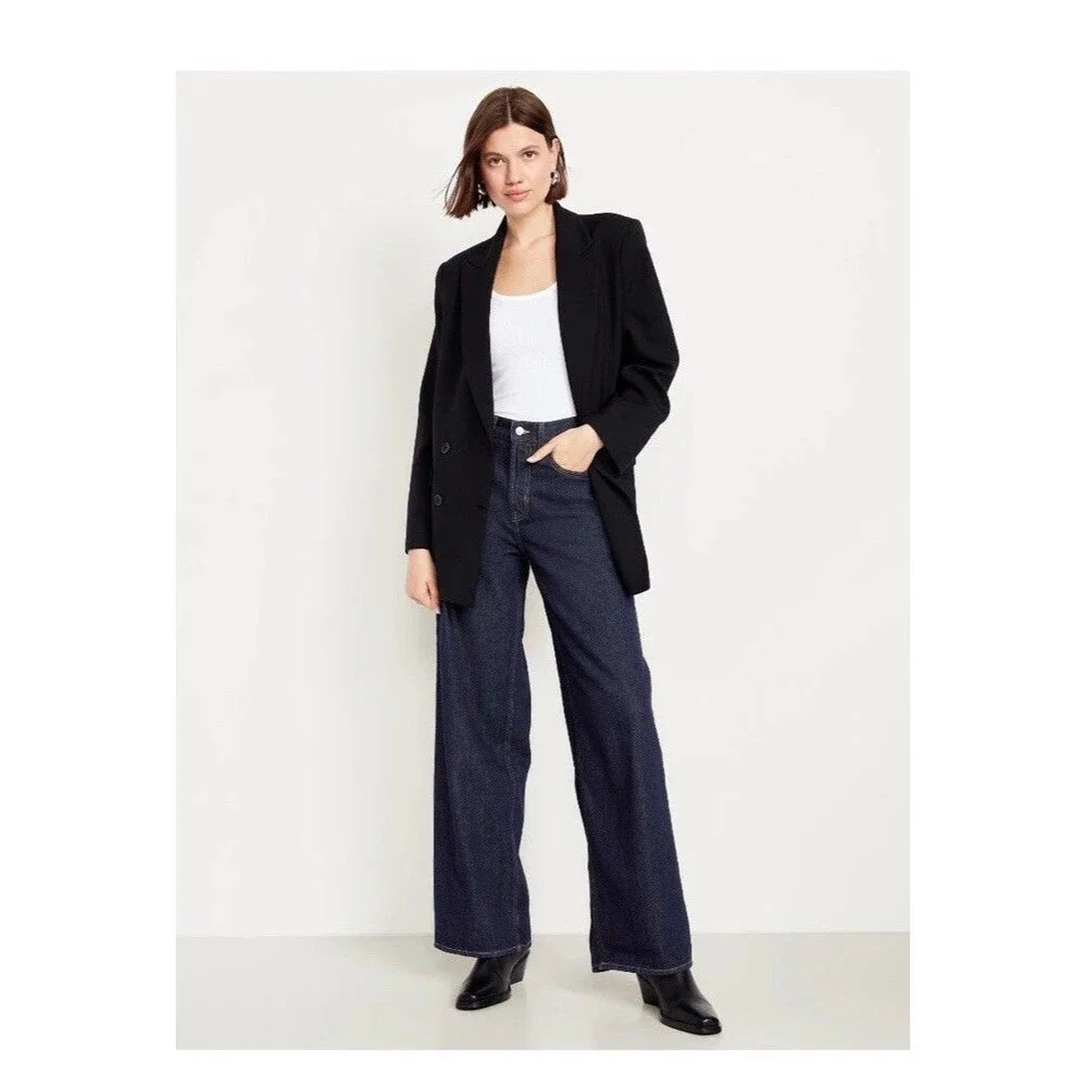 Women's High-Waisted Baggy Wide-Leg Jeans Size 6